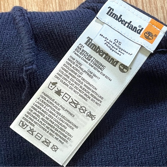 Timberland Men’s Cuffed Beanie Winter Hat Lightweight T100354C 451 Navy NWT - Picture 12 of 14